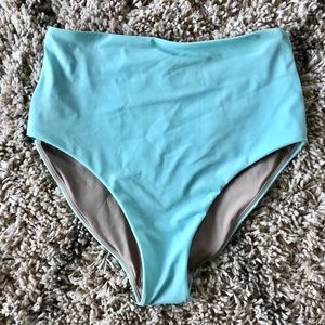 Lululemon High Waist Swim Bottom Aqua Blue